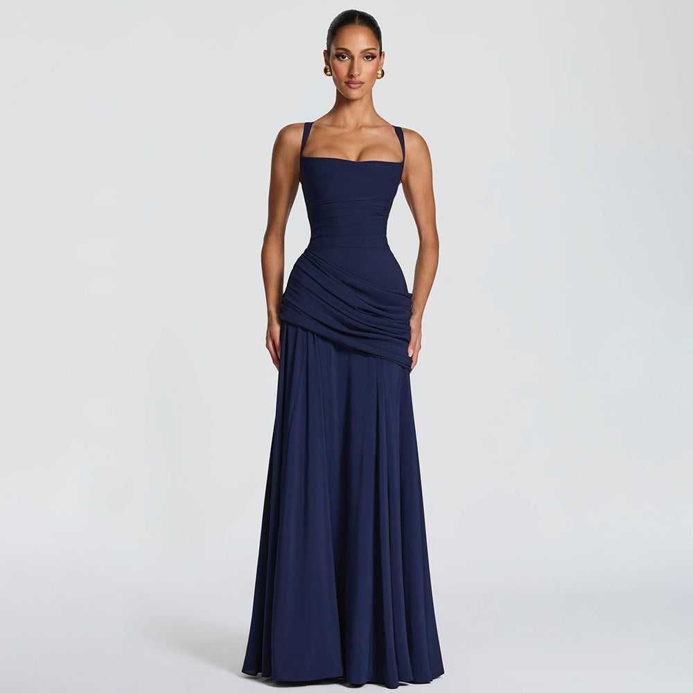 Elegant Ruched Maxi Dress