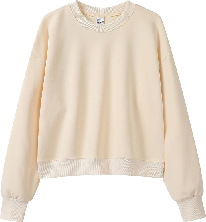 VISSONG Women’s Relaxed Cropped Crewneck Sweatshirt