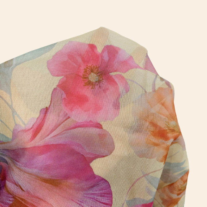 VISSONG Women’s Floral Halter Cascade-Ruffle Top