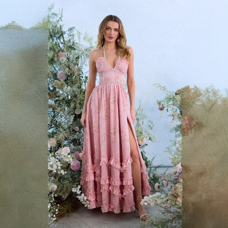 Women’s Floral Ruffle Maxi Dress