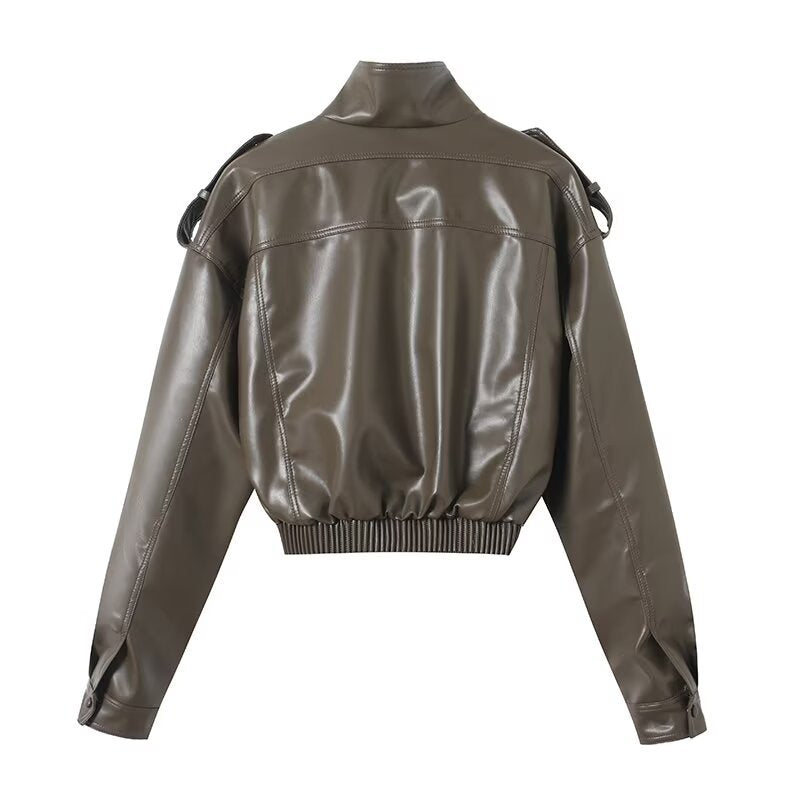 VISSONG Women’s Cropped Utility Jacket