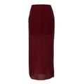 Sheer Overlay High-Waist Maxi Skirt