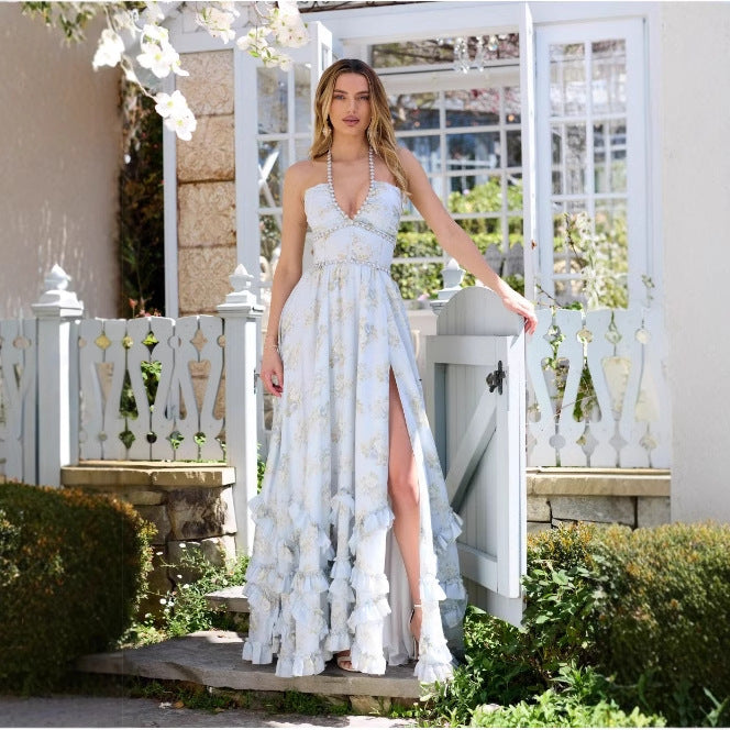 Women’s Floral Ruffle Maxi Dress
