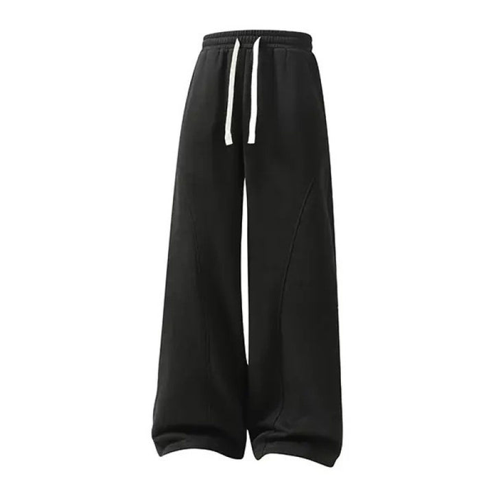 VISSONG Curved-Seam Wide-Leg Sweatpants
