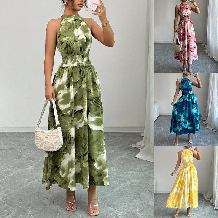 Women’s Halter Floral Maxi Dress
