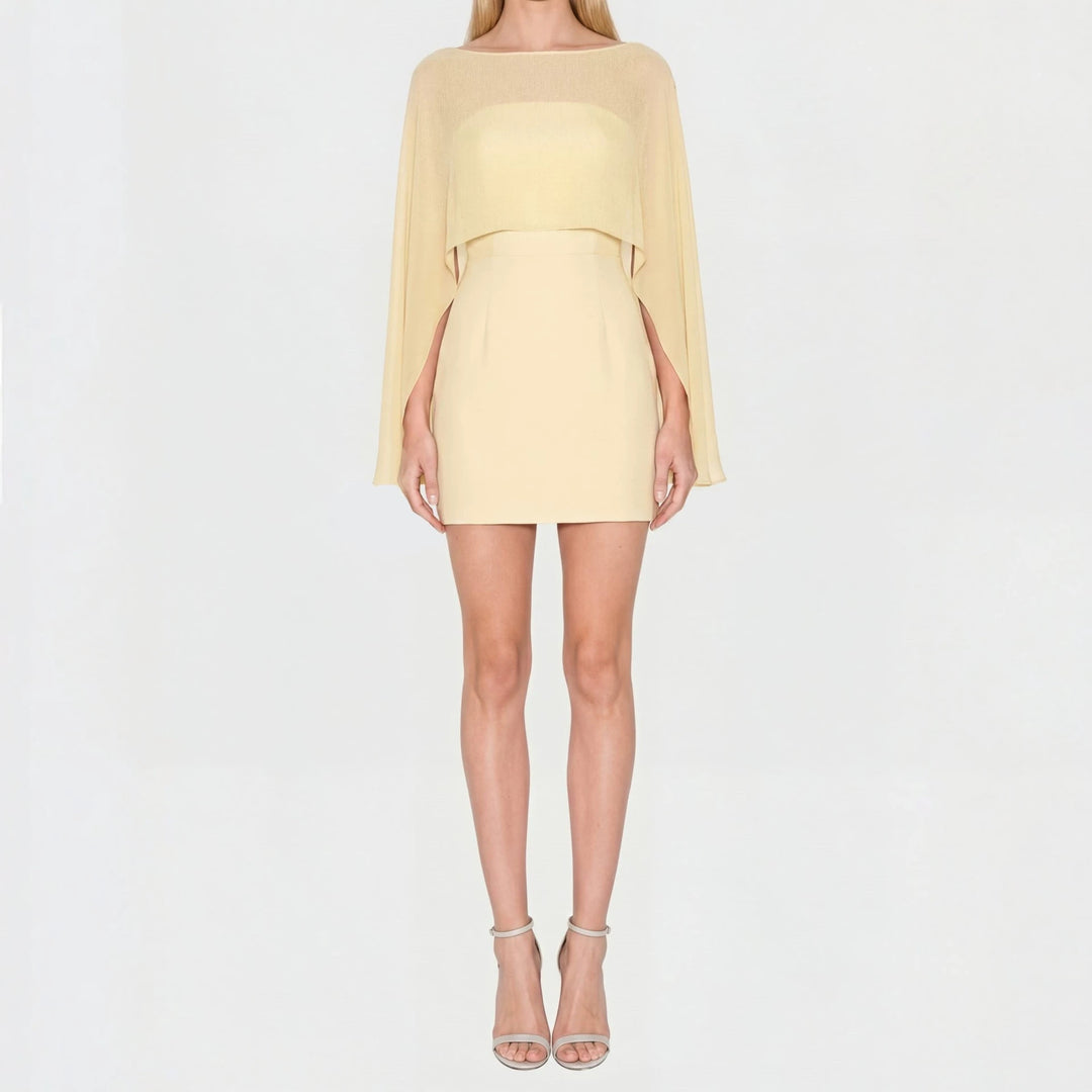 Chic Chiffon Overlay Mini Dress