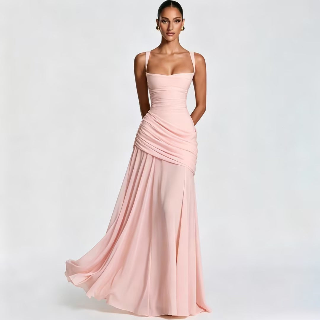 Elegant Ruched Maxi Dress