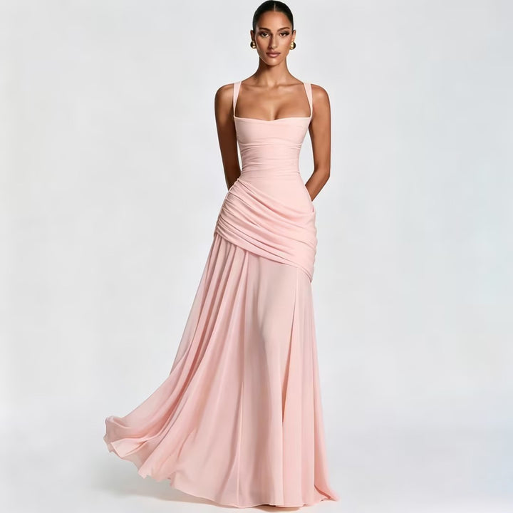 Elegant Ruched Maxi Dress