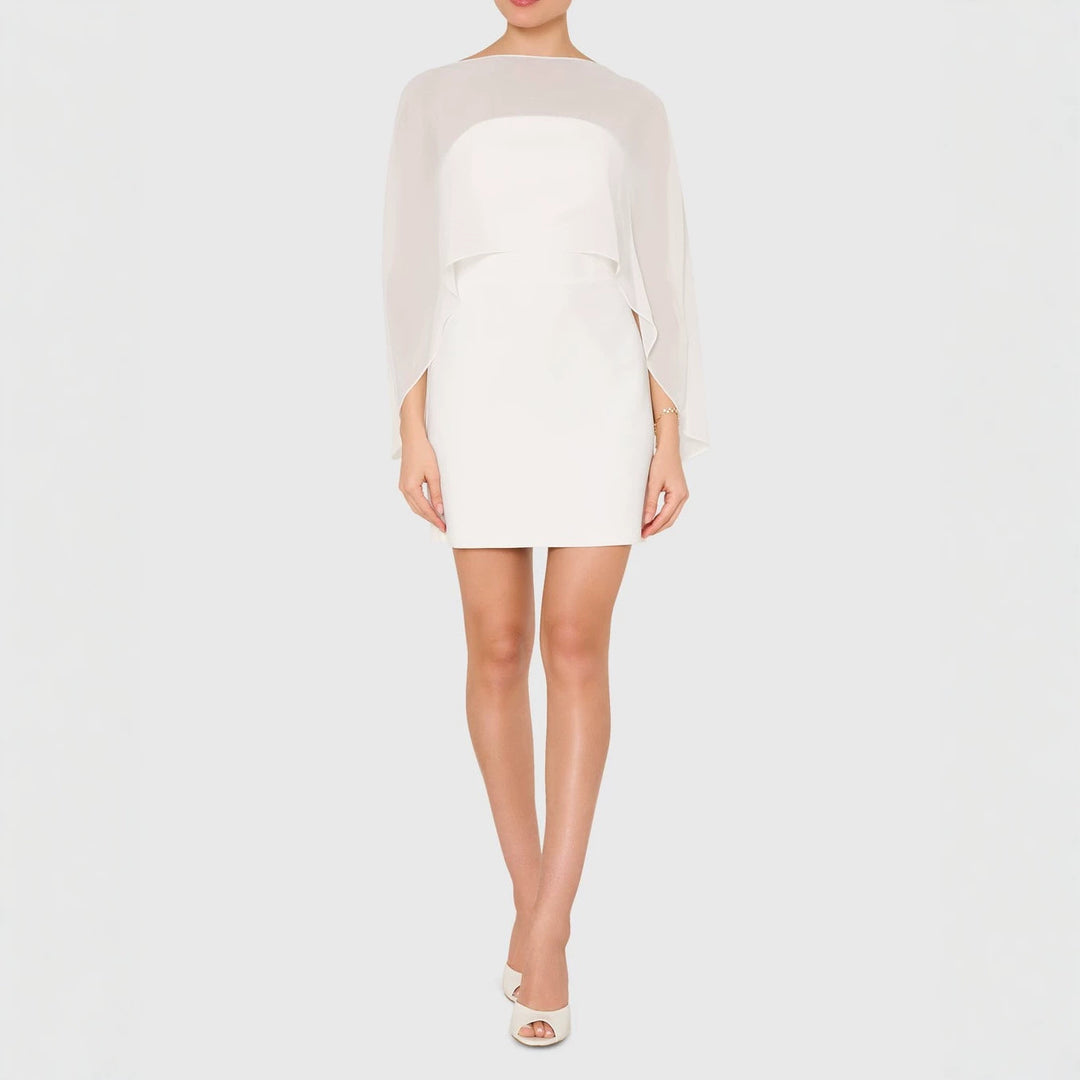 Chic Chiffon Overlay Mini Dress