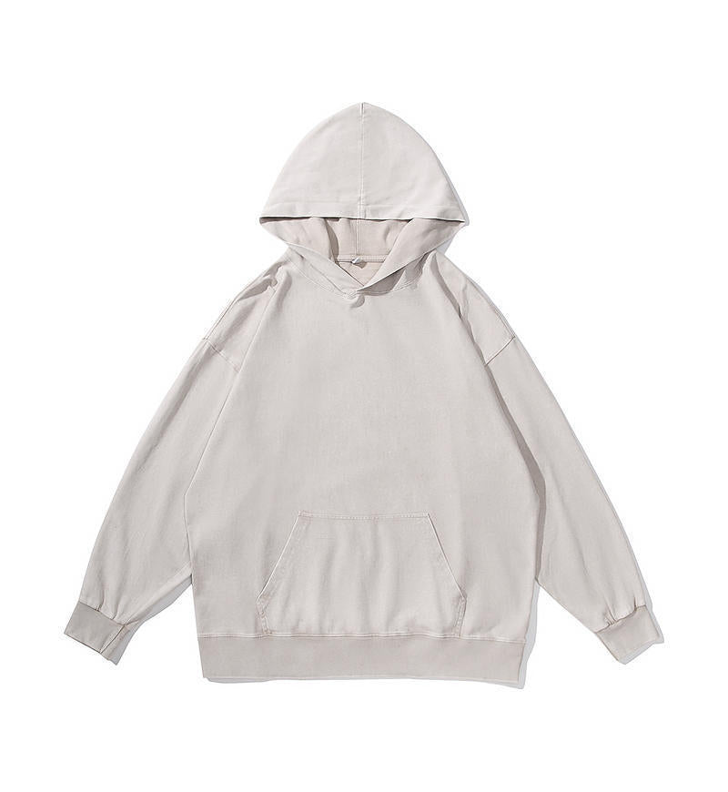 Vissong Vintage Washed Oversized Crewneck Sweatshirt and Hoodie Set