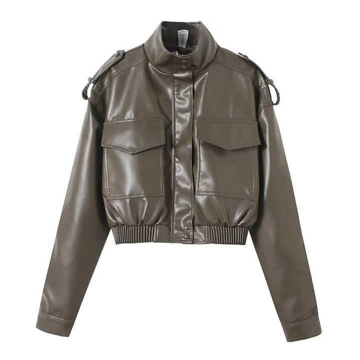 VISSONG Women’s Cropped Utility Jacket