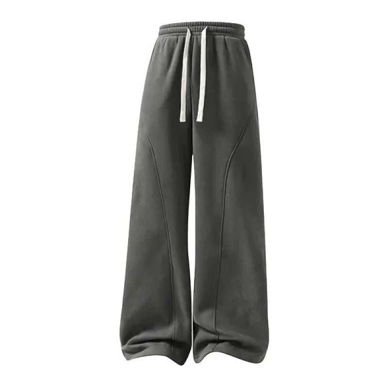 VISSONG Curved-Seam Wide-Leg Sweatpants