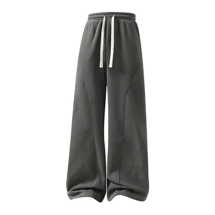 VISSONG Curved-Seam Wide-Leg Sweatpants