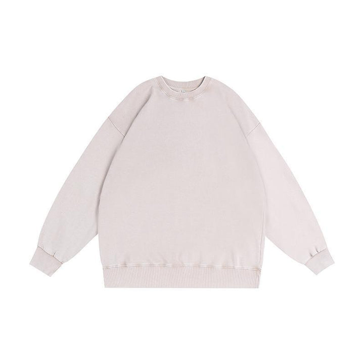 Vissong Vintage Washed Oversized Crewneck Sweatshirt and Hoodie Set