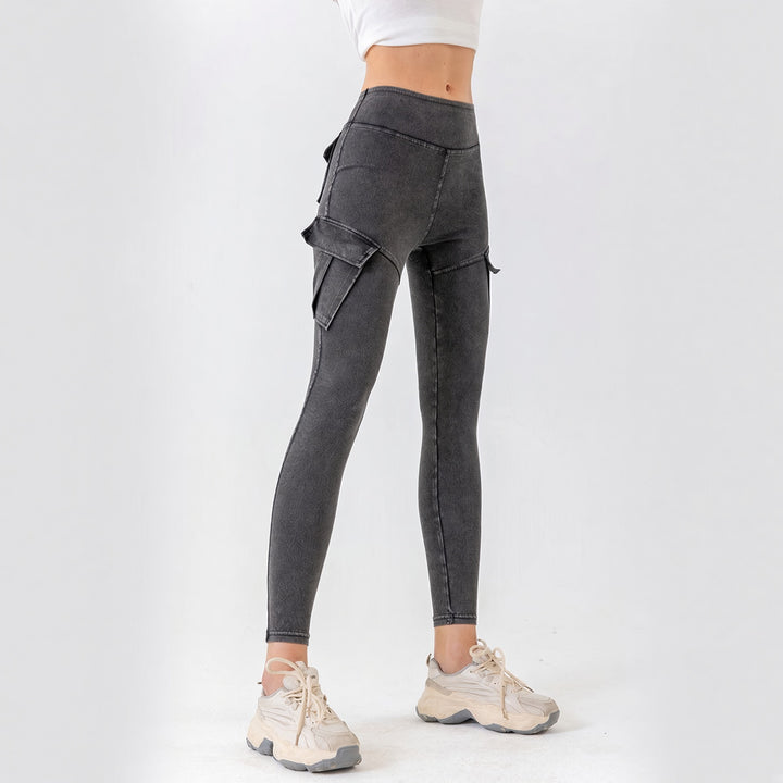 VISSONG Women’s High-Waist Stretch Cargo Skinny Jeans
