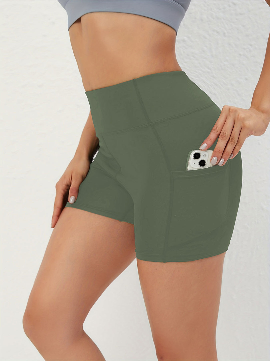 High-Waisted Pocket Performance Shorts