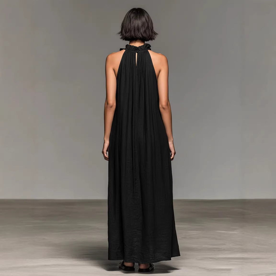 Women’s Sleeveless Ruffle Maxi Dress
