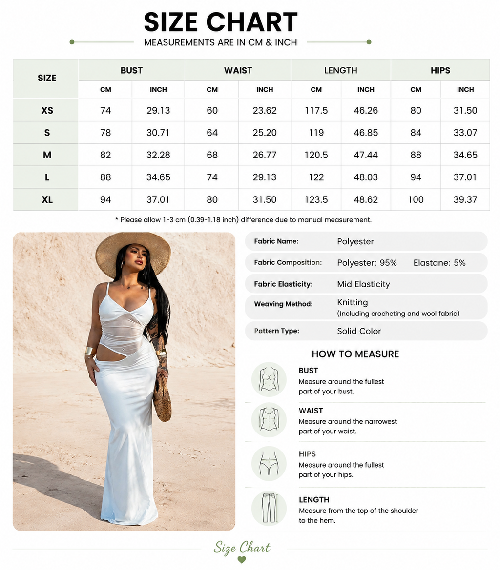 Women’s Ruched Mesh Cutout Maxi Dress