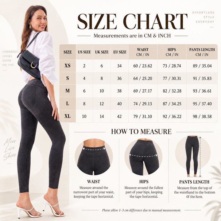 VISSONG Women’s High-Waist Contour Stretch Jeggings