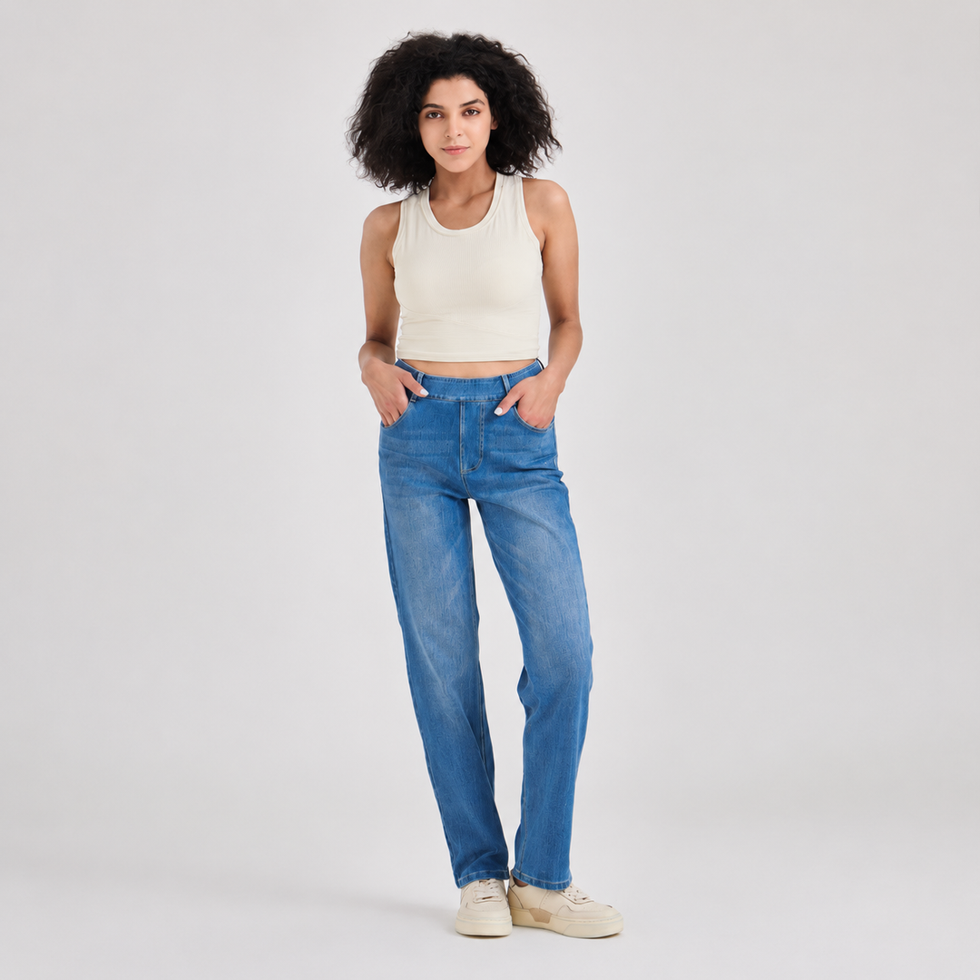 VISSONG Women’s Classic Straight Leg Denim Jeans