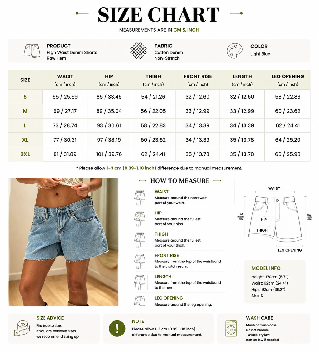 Women's High Waist Raw Hem Denim Shorts