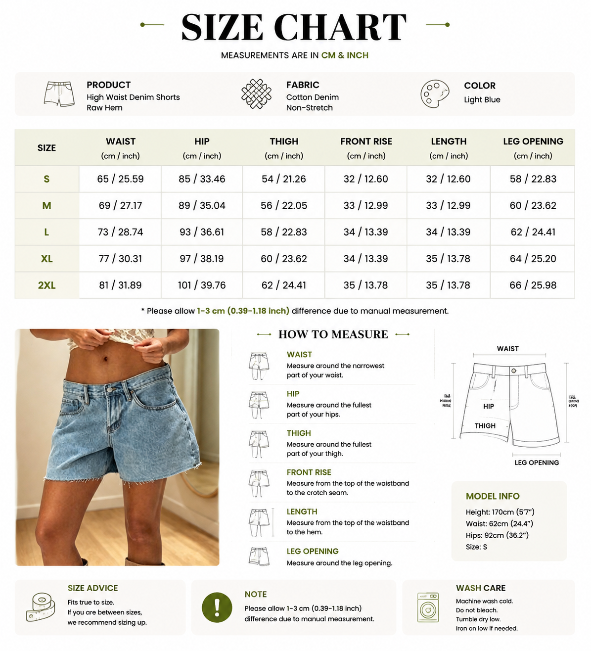 Women's High Waist Raw Hem Denim Shorts