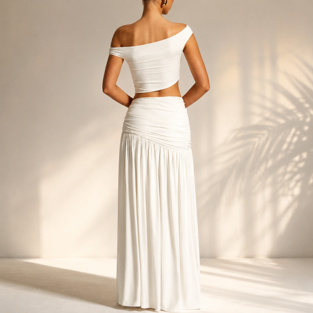 Elegant Two-Piece Maxi Skirt Set