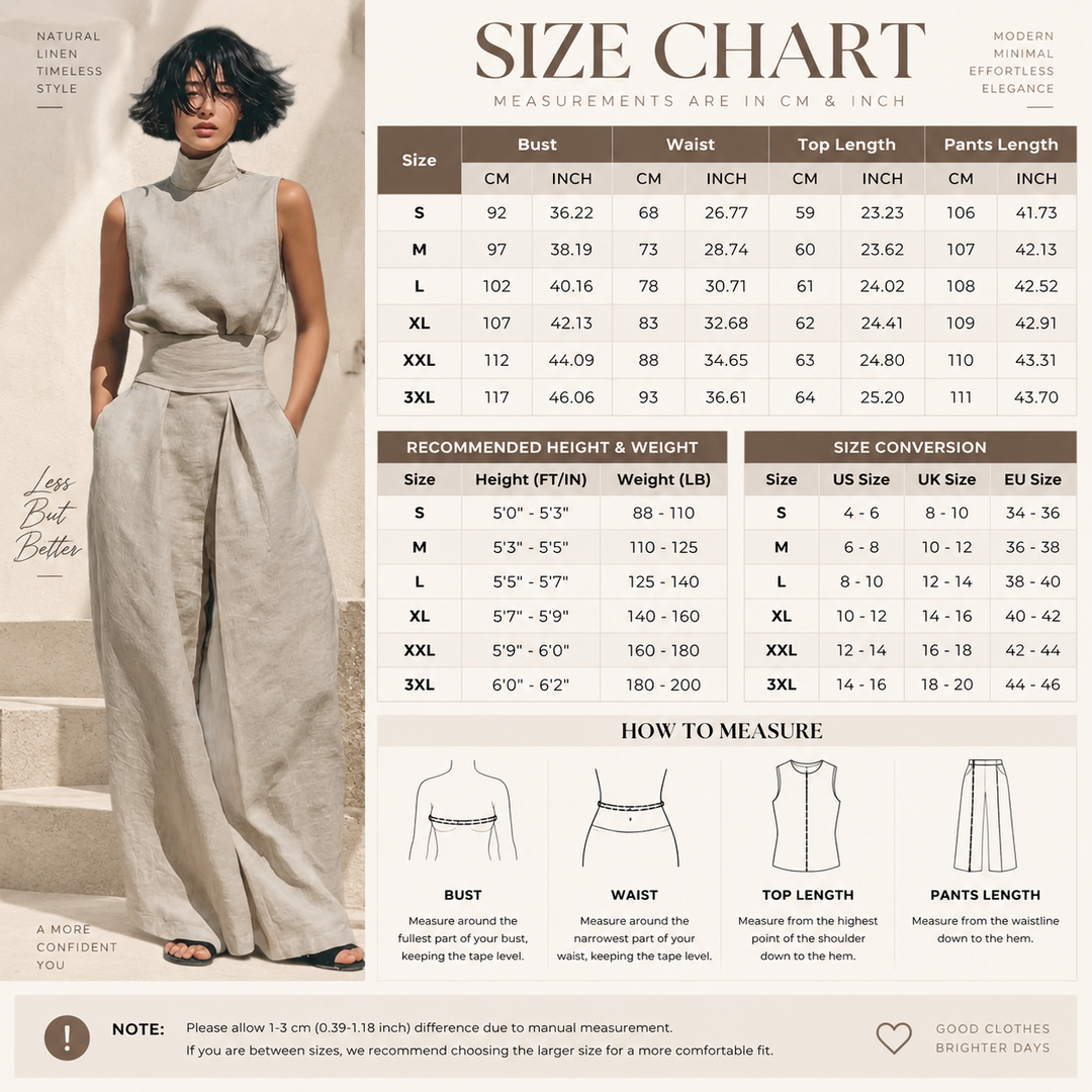 VISSONG Women’s High-Neck Sleeveless Wide-Leg Two-Piece Set