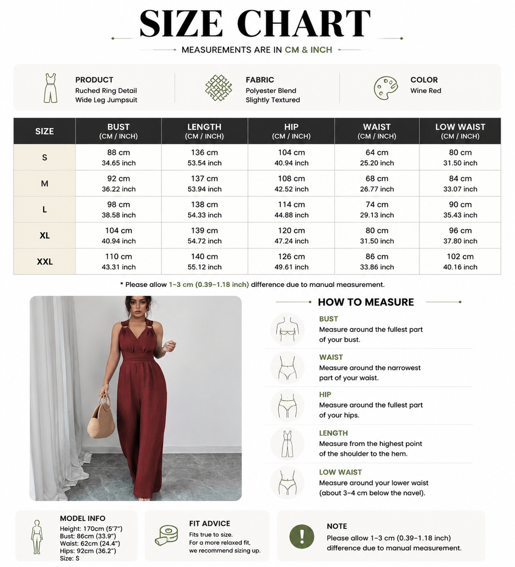 Women's Elegant Wide-Leg Jumpsuit
