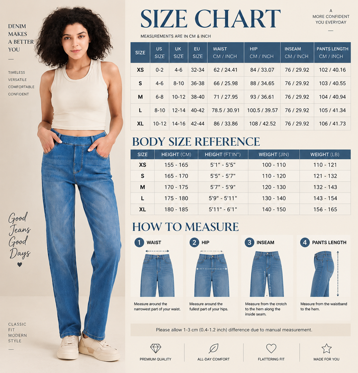 VISSONG Women’s Classic Straight Leg Denim Jeans