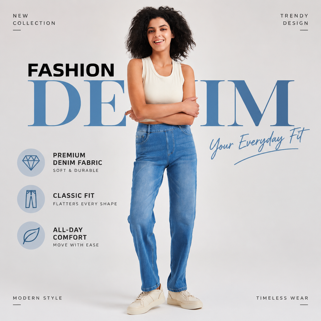 VISSONG Women’s Classic Straight Leg Denim Jeans