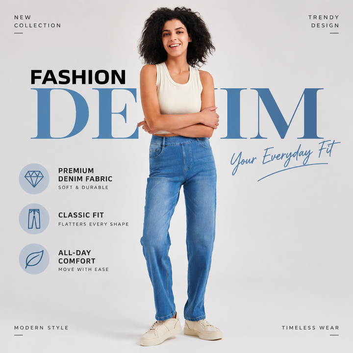 VISSONG Women’s Classic Straight Leg Denim Jeans