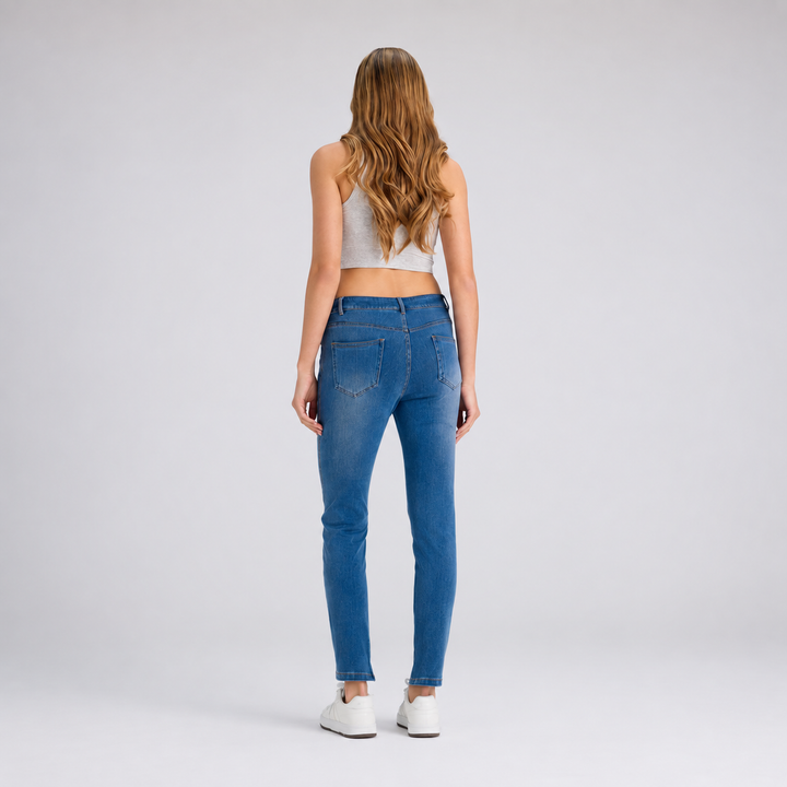 VISSONG Women’s Seam-Detail Ankle Jeans