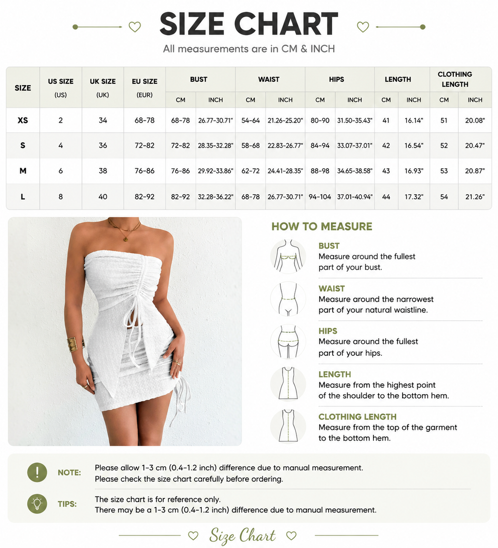 Ruched Strapless Top &amp; Mini Skirt Set