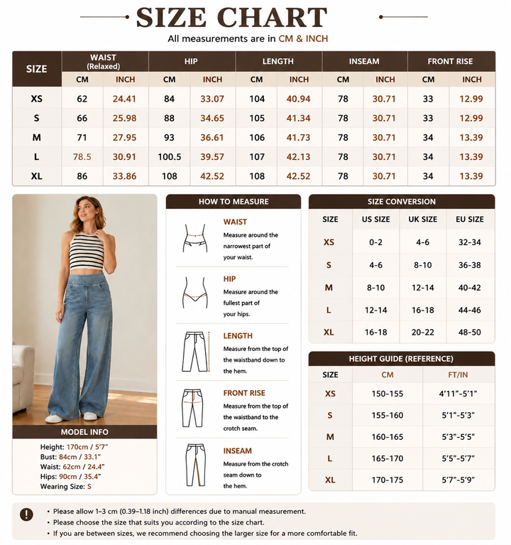 Pull-On High-Waist Wide-Leg Jeans