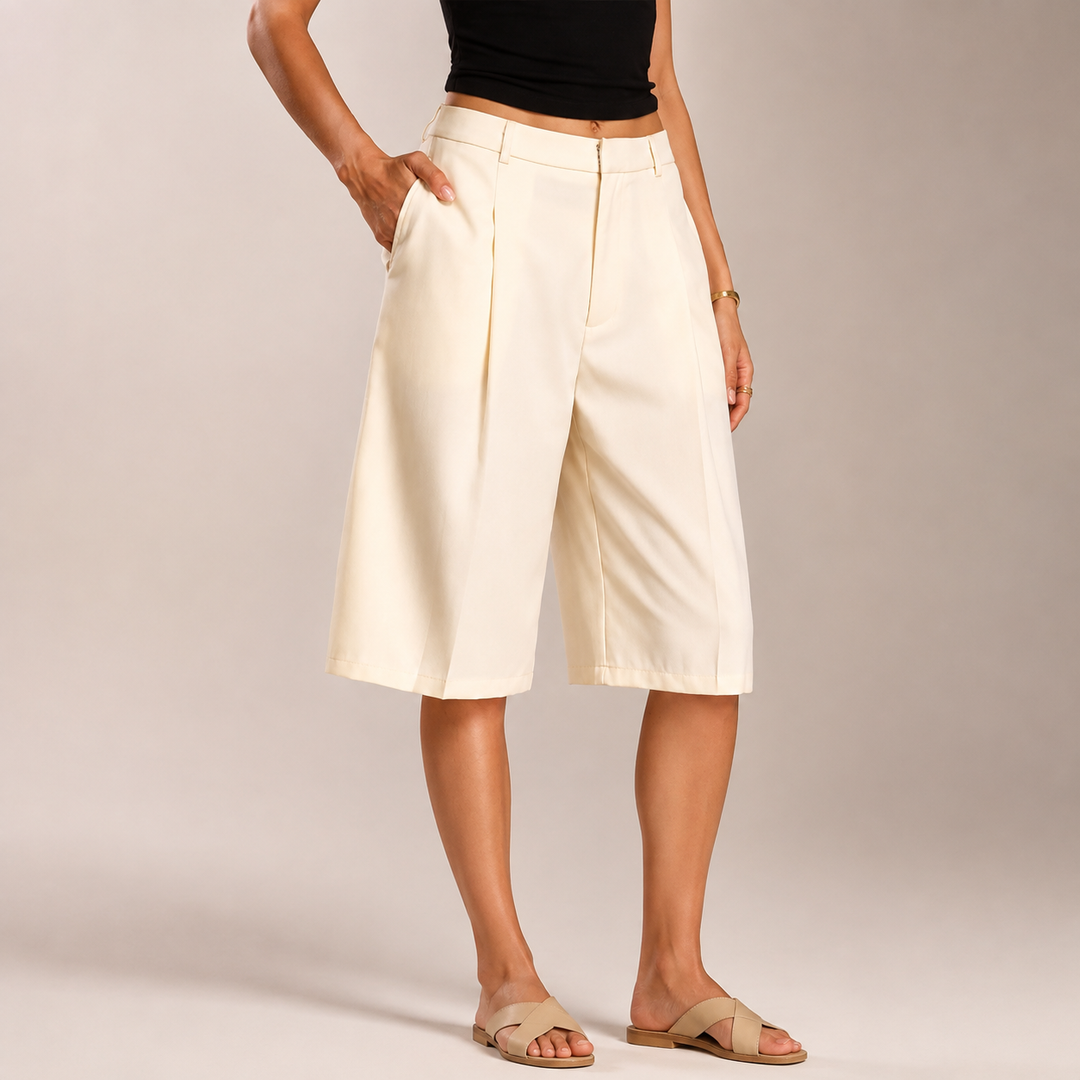 Tailored Pleated Bermuda Shorts