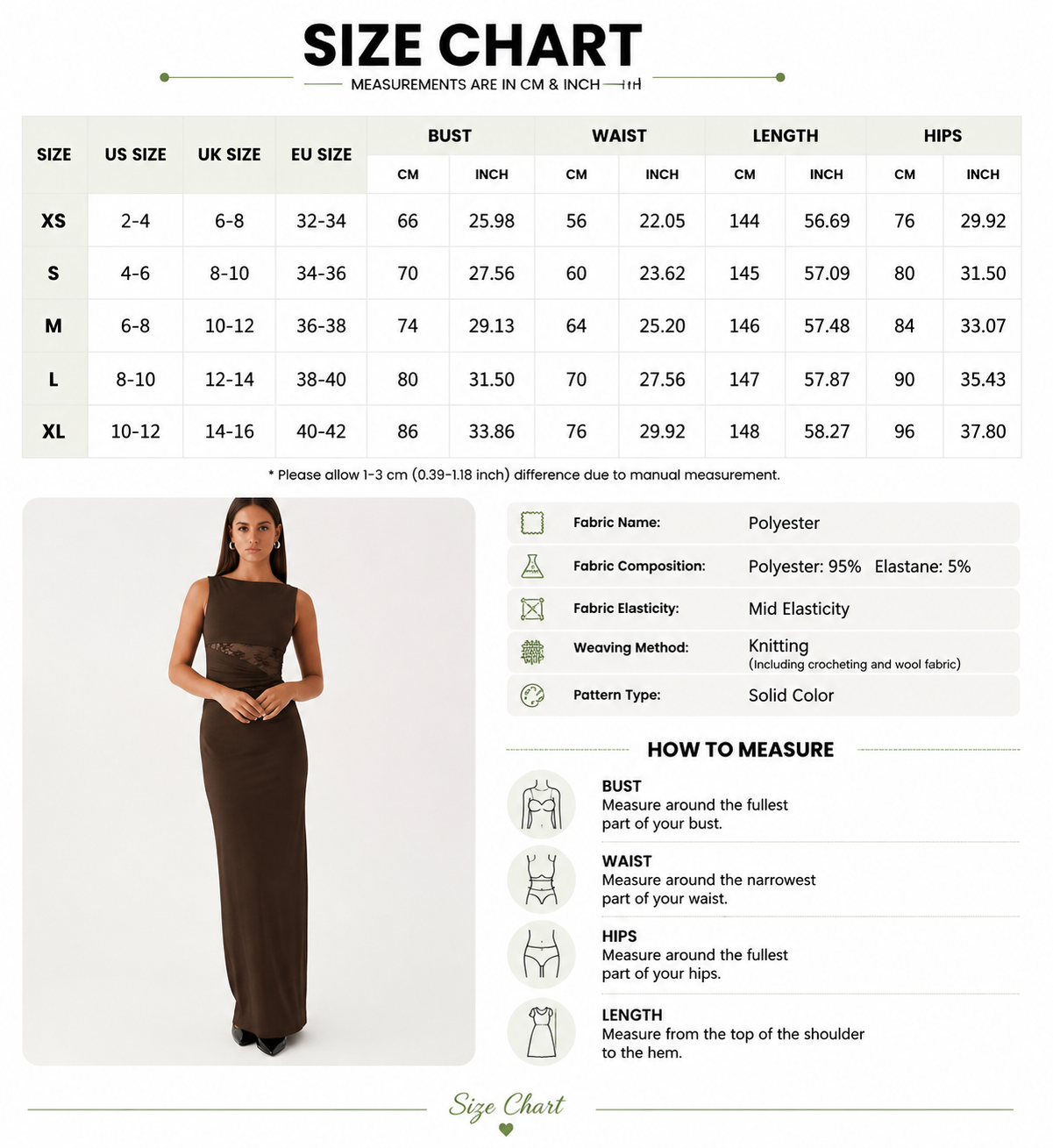 Elegant Lace Waist Maxi Dress
