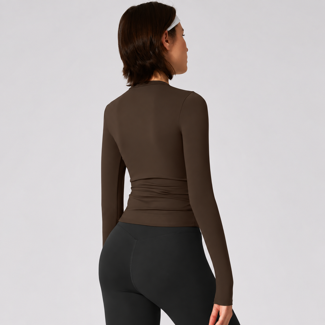 VISSONG Women’s Stretch Long-Sleeve Crewneck Top