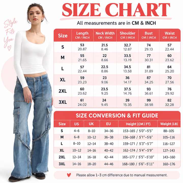 VISSONG Women’s Scoop-Neck Slim-Fit Long-Sleeve Top