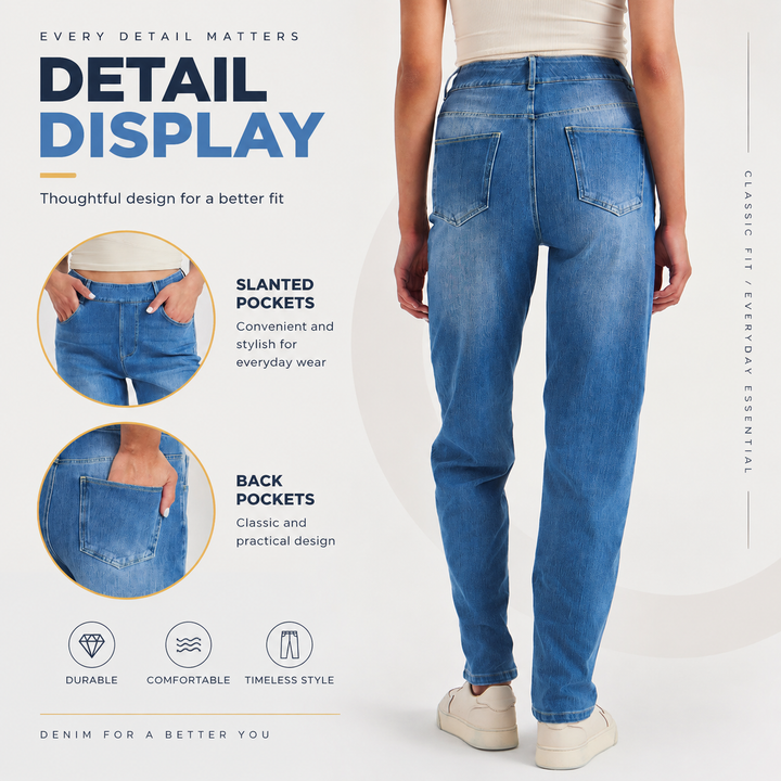 VISSONG Women’s Classic Straight Leg Denim Jeans