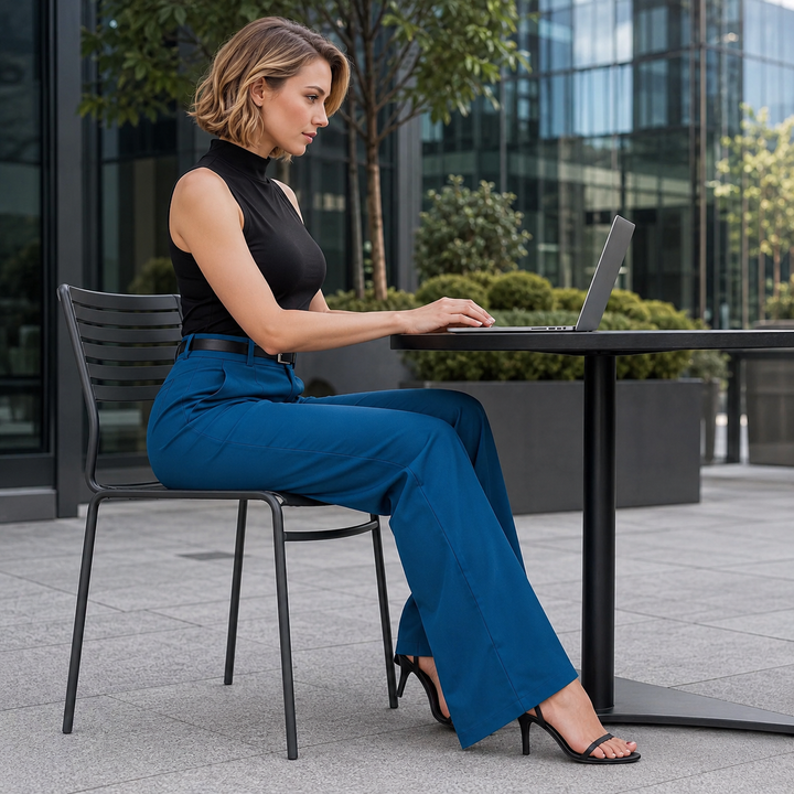 Premium Drape Straight-Leg Suit Trousers
