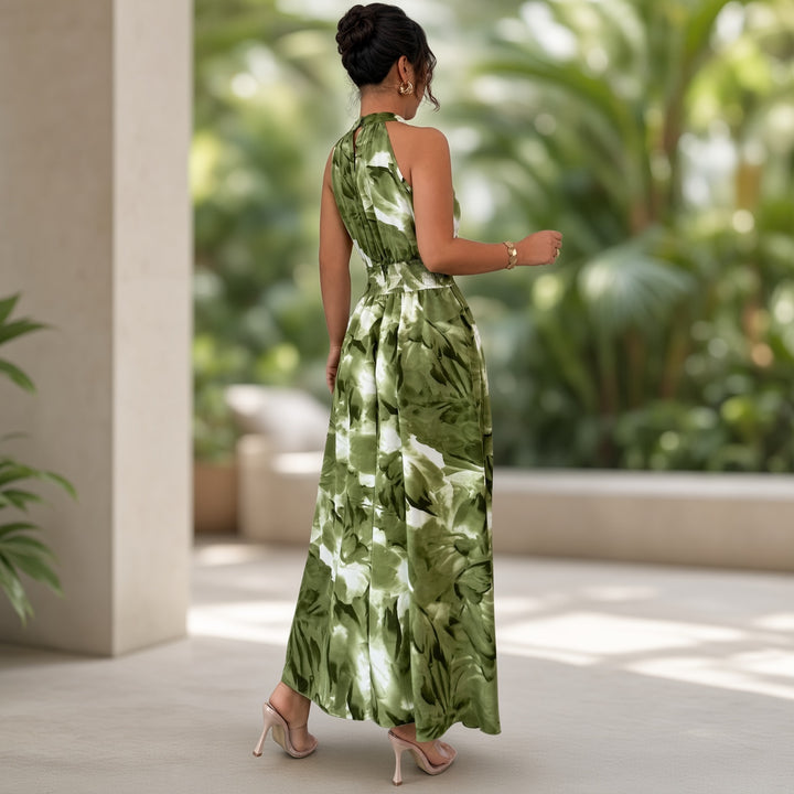 Women’s Halter Floral Maxi Dress