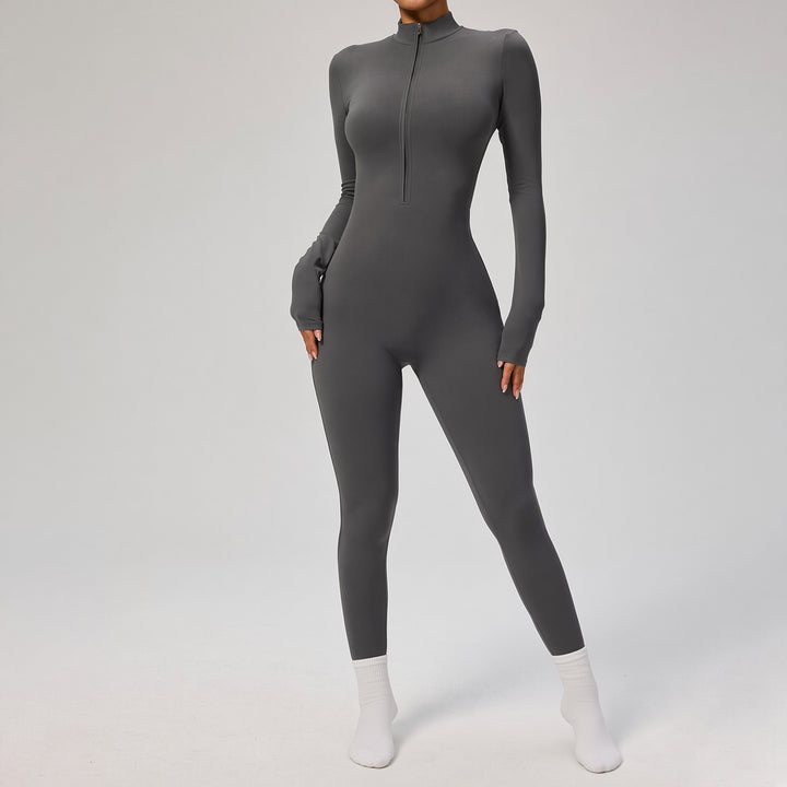 Zip Front Sculpt Jumpsuit