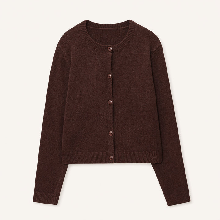 Soft-Texture Button-Front Cardigan