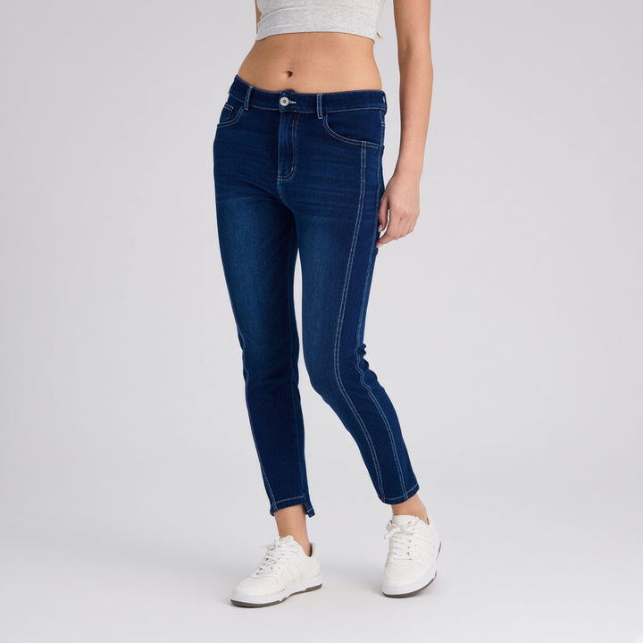 VISSONG Women’s Seam-Detail Ankle Jeans