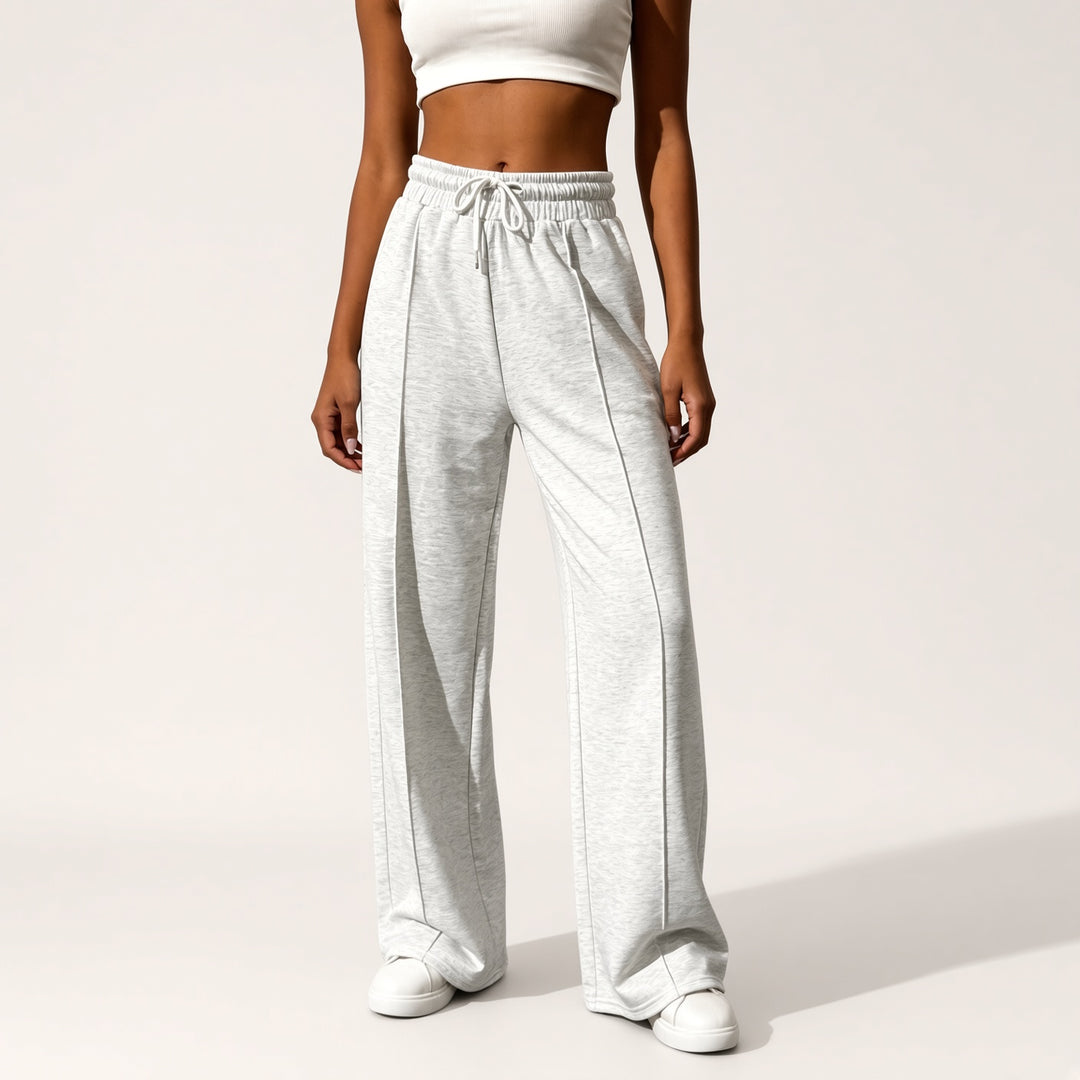 Textured Drawstring Wide-Leg Pants