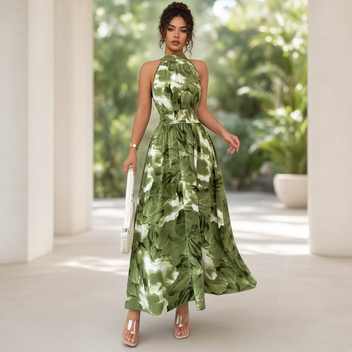 Women’s Halter Floral Maxi Dress