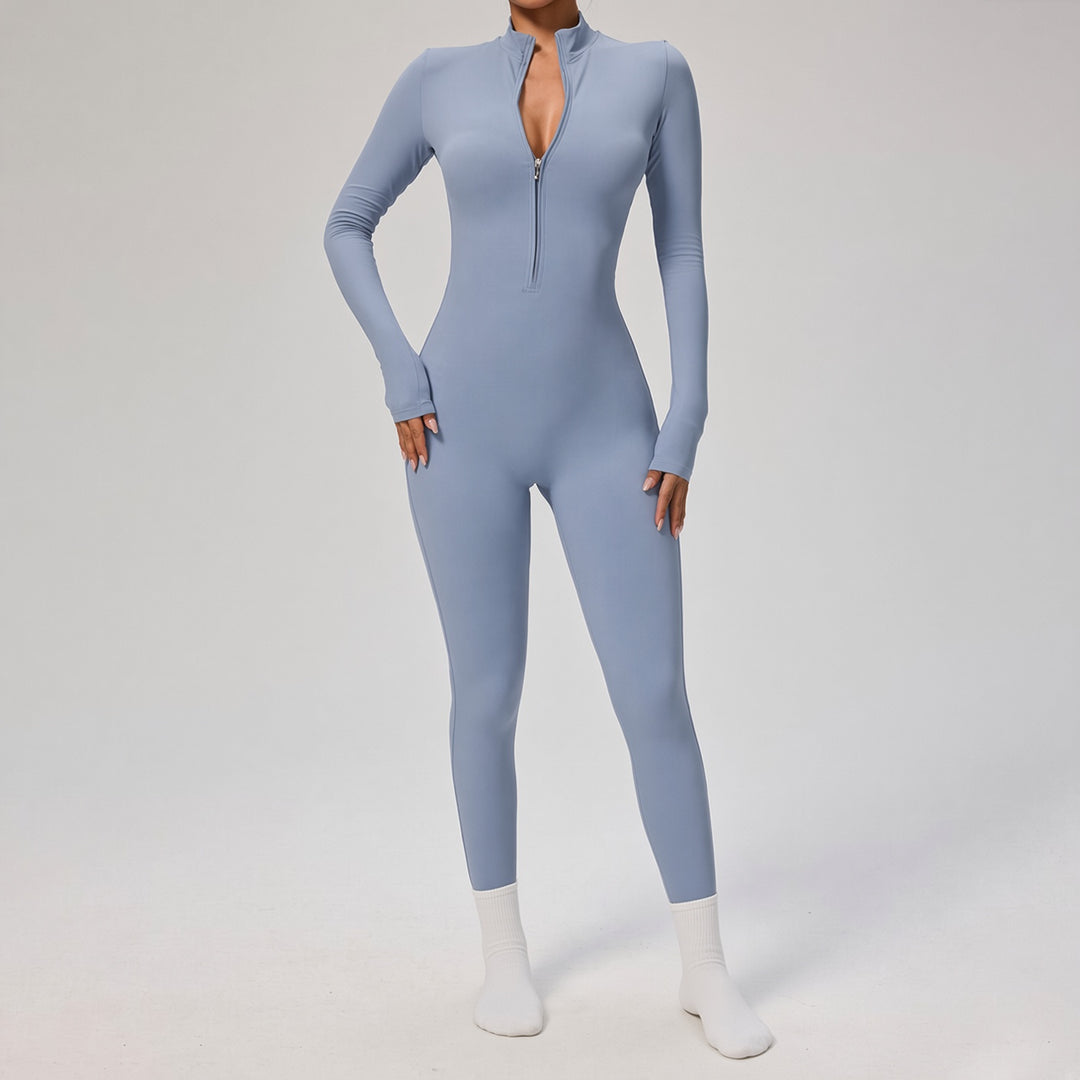 Zip Front Sculpt Jumpsuit