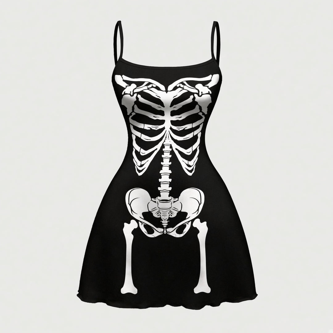 Spooky Print Mini Dress