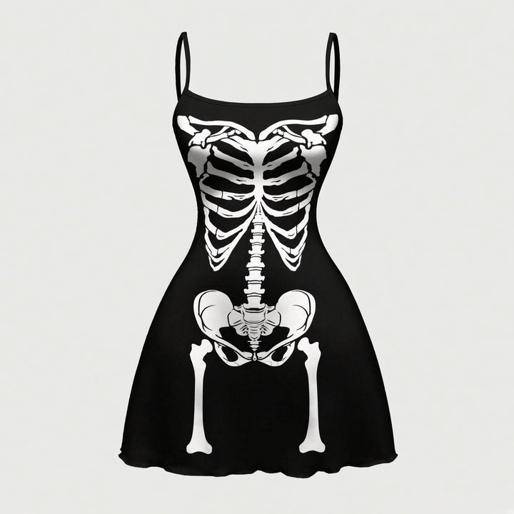 Spooky Print Mini Dress